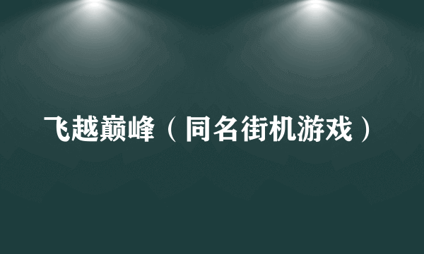 飞越巅峰（同名街机游戏）