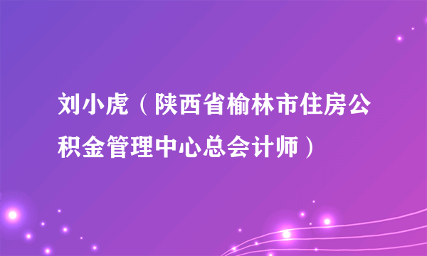 刘小虎（陕西省榆林市住房公积金管理中心总会计师）