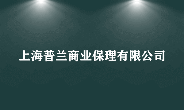 上海普兰商业保理有限公司