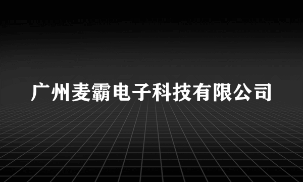 广州麦霸电子科技有限公司