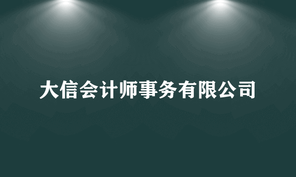 大信会计师事务有限公司