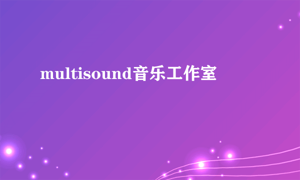 multisound音乐工作室