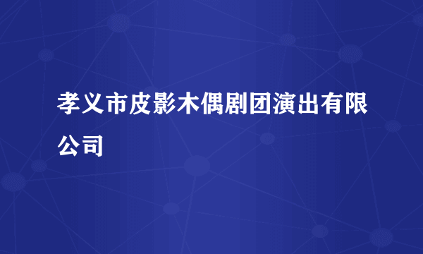 孝义市皮影木偶剧团演出有限公司