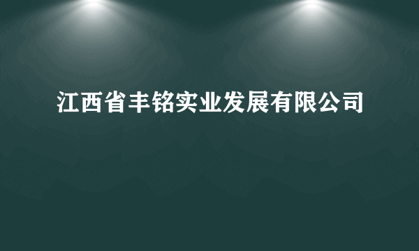 江西省丰铭实业发展有限公司