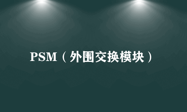 PSM（外围交换模块）