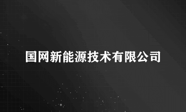 国网新能源技术有限公司