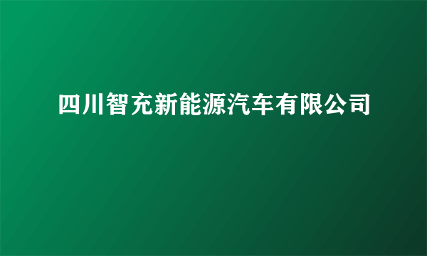 四川智充新能源汽车有限公司