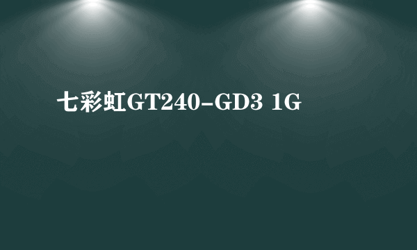 七彩虹GT240-GD3 1G