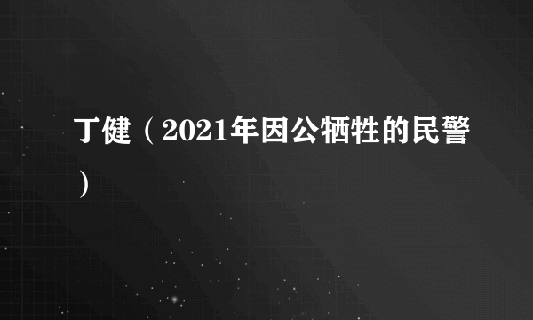 丁健（2021年因公牺牲的民警）