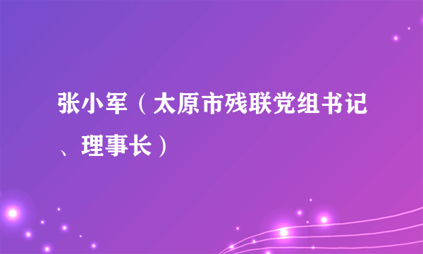 张小军（太原市残联党组书记、理事长）