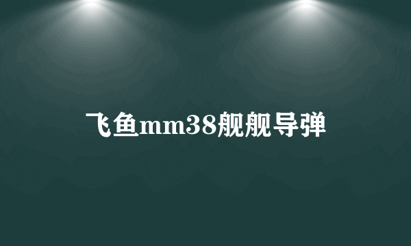 飞鱼mm38舰舰导弹