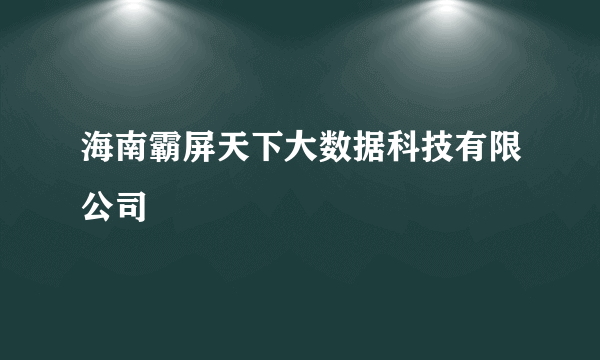 海南霸屏天下大数据科技有限公司