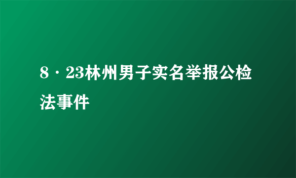 8·23林州男子实名举报公检法事件