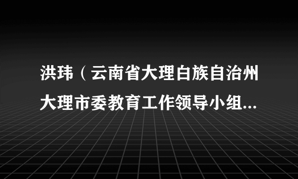 洪玮（云南省大理白族自治州大理市委教育工作领导小组秘书组组长、市教育体育局党工委书记、局长）