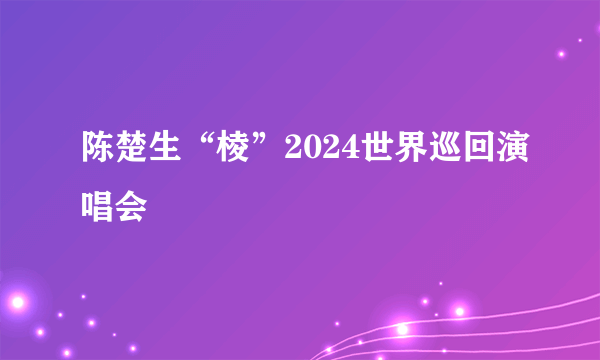 陈楚生“棱”2024世界巡回演唱会