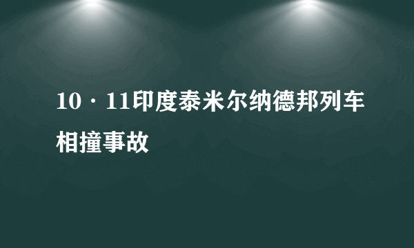 10·11印度泰米尔纳德邦列车相撞事故