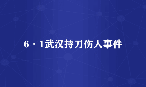 6·1武汉持刀伤人事件