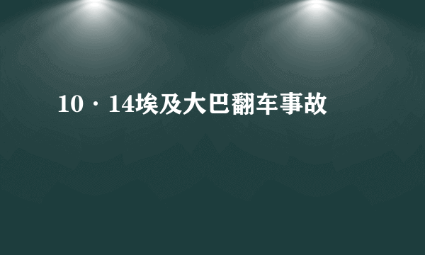 10·14埃及大巴翻车事故