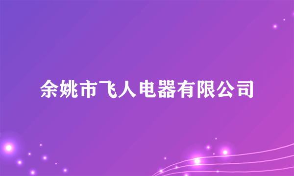 余姚市飞人电器有限公司