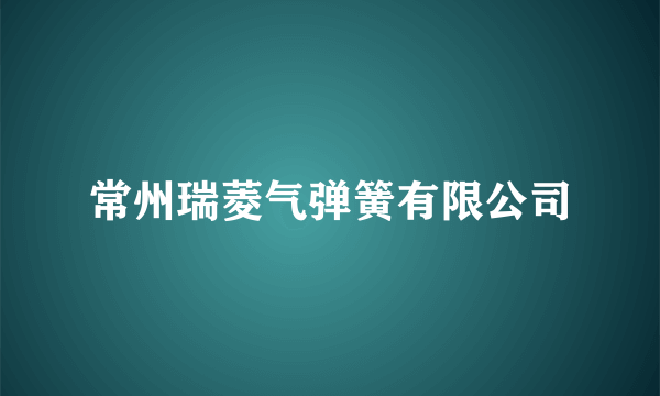 常州瑞菱气弹簧有限公司