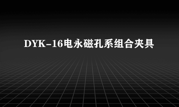 DYK-16电永磁孔系组合夹具