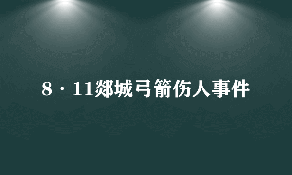 8·11郯城弓箭伤人事件