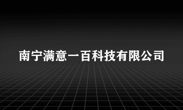 南宁满意一百科技有限公司