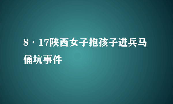 8·17陕西女子抱孩子进兵马俑坑事件