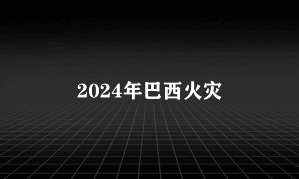 2024年巴西火灾