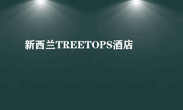 新西兰TREETOPS酒店