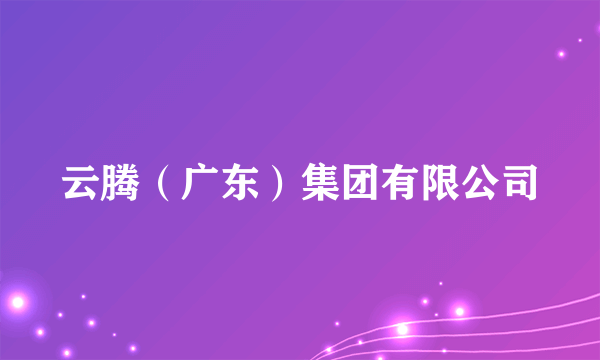 云腾（广东）集团有限公司