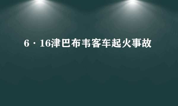 6·16津巴布韦客车起火事故