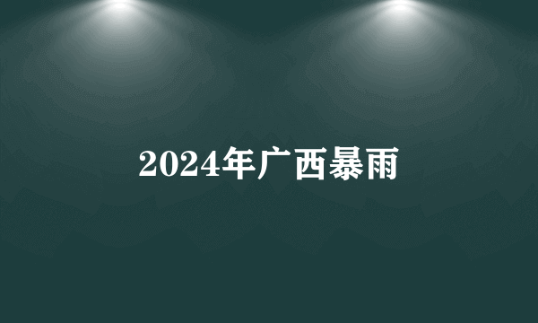 2024年广西暴雨