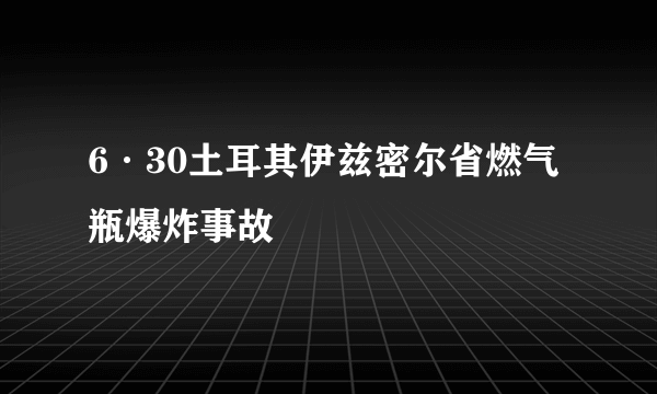 6·30土耳其伊兹密尔省燃气瓶爆炸事故