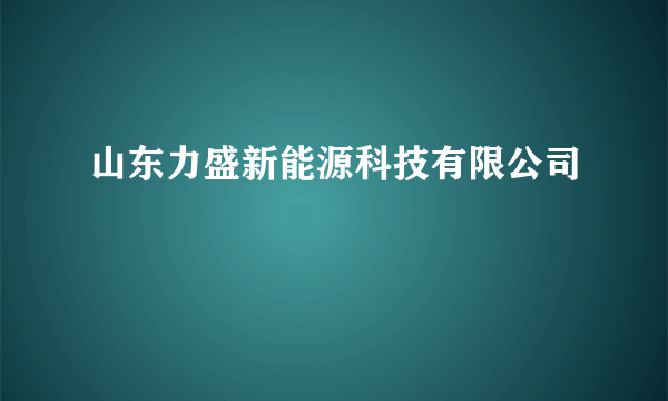 山东力盛新能源科技有限公司