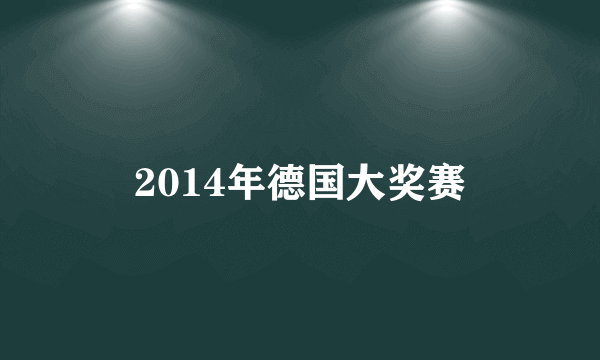 2014年德国大奖赛