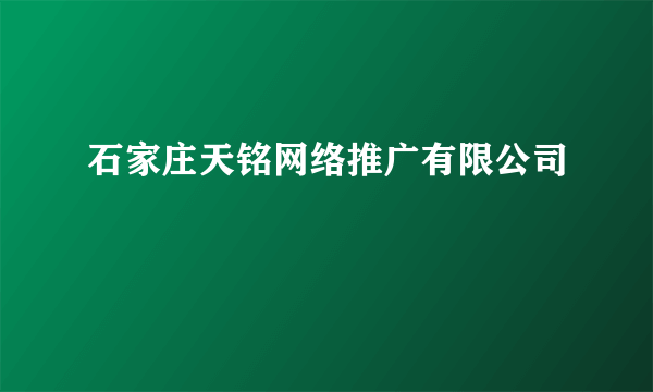 石家庄天铭网络推广有限公司