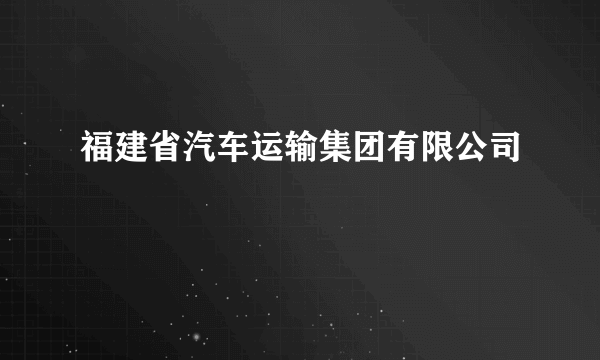 福建省汽车运输集团有限公司