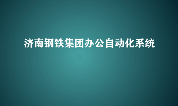 济南钢铁集团办公自动化系统