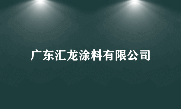 广东汇龙涂料有限公司