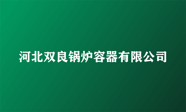 河北双良锅炉容器有限公司