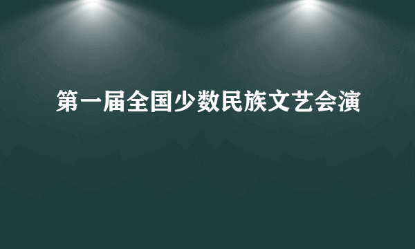 第一届全国少数民族文艺会演