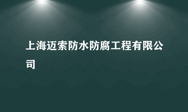 上海迈索防水防腐工程有限公司