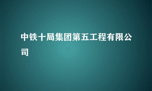 中铁十局集团第五工程有限公司