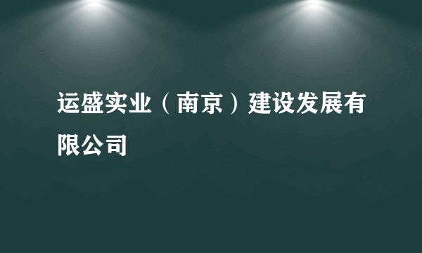 运盛实业（南京）建设发展有限公司