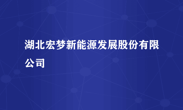 湖北宏梦新能源发展股份有限公司