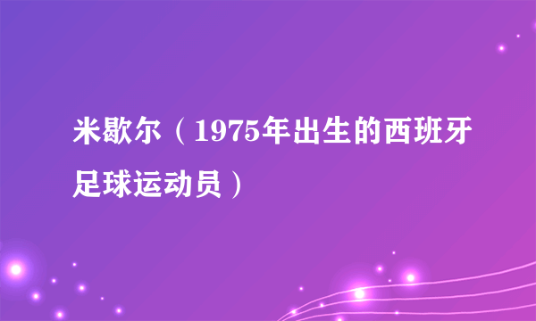 米歇尔（1975年出生的西班牙足球运动员）