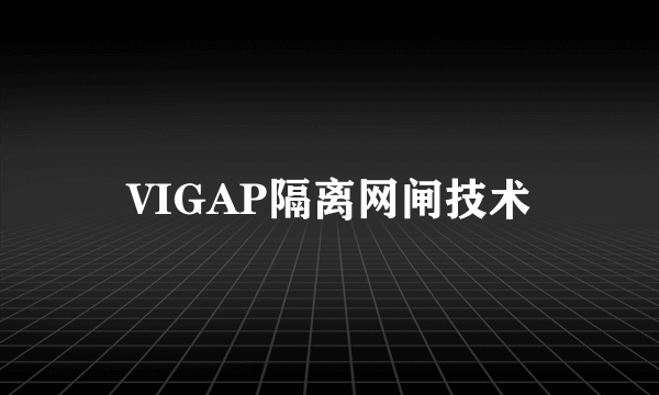 VIGAP隔离网闸技术