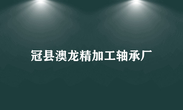 冠县澳龙精加工轴承厂