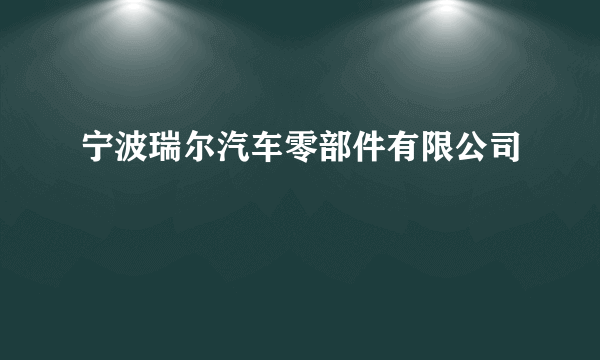 宁波瑞尔汽车零部件有限公司